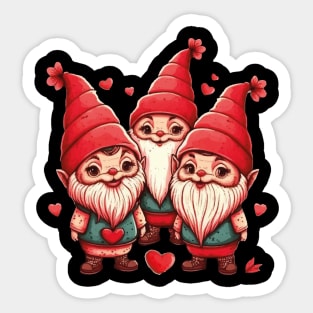 Happy valentine's day for women with gnomes design "v-day" Sticker